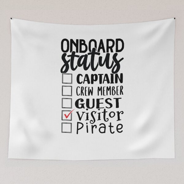 Item preview, onboard status VISITOR, cruise status, funny design designed and sold by NineJuly.