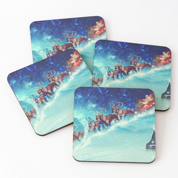 Item preview, Journey of Santa Claus with his reindeers on briliant path designed and sold by Pantelis-design.