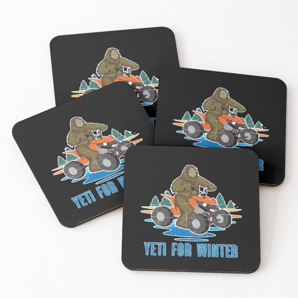 Item preview, Yeti for Winter Bigfoot ATV Quad Biker Four Wheeler Winter Sports Mountain BRAAAP designed and sold by Rabbitti.