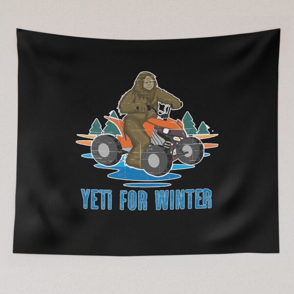 Item preview, Yeti for Winter Bigfoot ATV Quad Biker Four Wheeler Winter Sports Mountain BRAAAP designed and sold by Rabbitti.