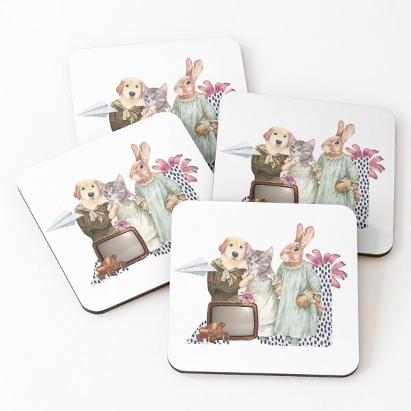 Item preview, Cute Animals Watercolor Art Print designed and sold by Eva Vincent.