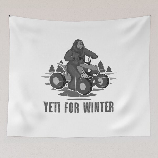 Item preview, Yeti for Winter Bigfoot ATV Quad Biker Four Wheeler Winter Sports Mountain BRAAAP designed and sold by Rabbitti.