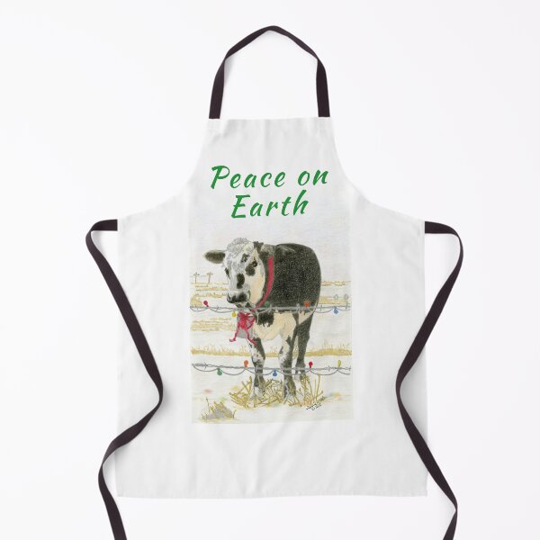 Item preview, "Peace on Earth" Christmas Cow designed and sold by ArtbyTerrieD.