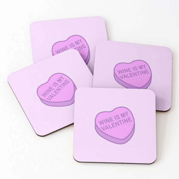 Item preview, Conversation Hearts - Wine is my Valentine - Sticker - Valentines Day designed and sold by Nossikko.