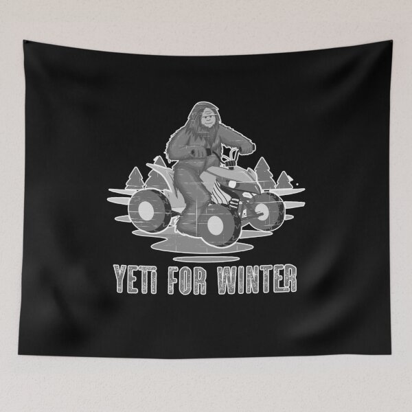 Item preview, Yeti for Winter Bigfoot ATV Quad Biker Four Wheeler Winter Sports Light Gray designed and sold by Rabbitti.
