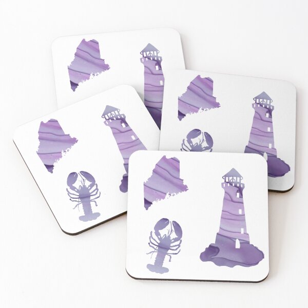 Item preview, Purple Marble State of Maine Sticker Pack  designed and sold by Dalaura.