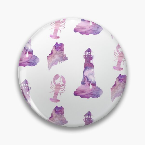 Item preview, Pink and Purple Marble State of Maine Sticker Pack  designed and sold by Dalaura.