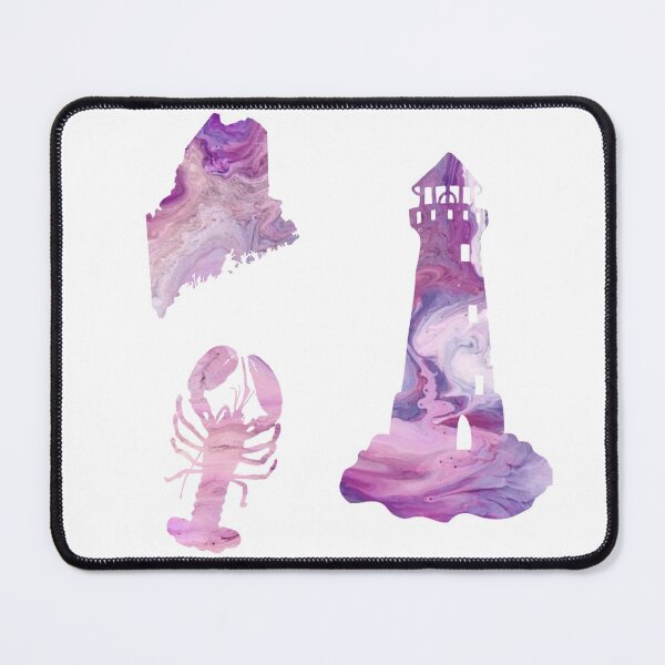 Item preview, Pink and Purple Marble State of Maine Sticker Pack designed and sold by Dalaura.