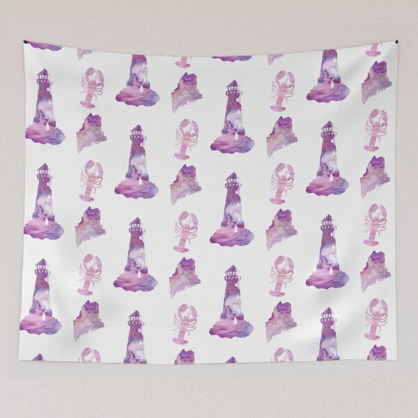 Item preview, Pink and Purple Marble State of Maine Sticker Pack  designed and sold by Dalaura.