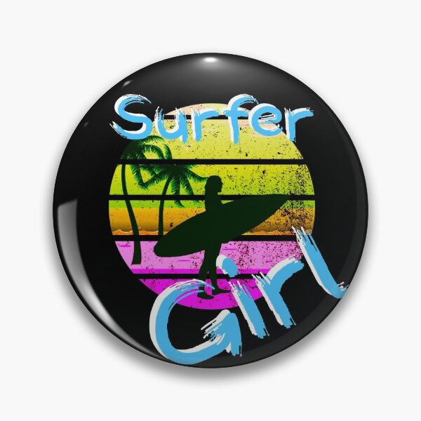 Item preview, Surfer Girl Surfing Gift for Girls Retro Surfboard 80s Sunset Surf designed and sold by tgulko.