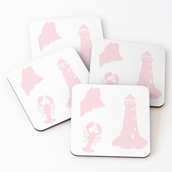 Item preview, Light Pink State of Maine Sticker Pack  designed and sold by Dalaura.