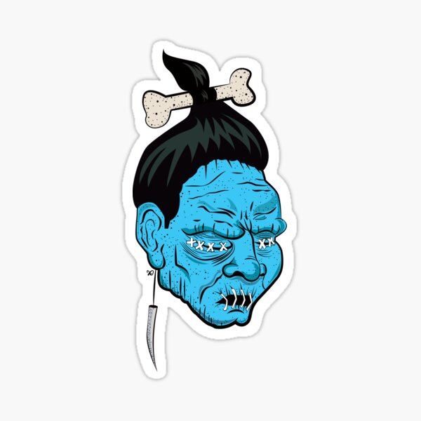 Shrunken head Sticker