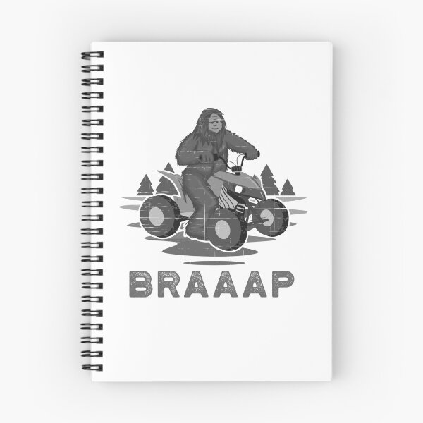 Item preview, Bigfoot ATV Quad Biker Four Wheeler Winter Sports Mountain BRAAAP Gray designed and sold by Rabbitti.