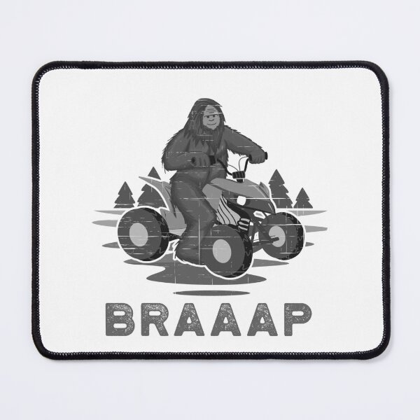 Item preview, Bigfoot ATV Quad Biker Four Wheeler Winter Sports Mountain BRAAAP Gray designed and sold by Rabbitti.