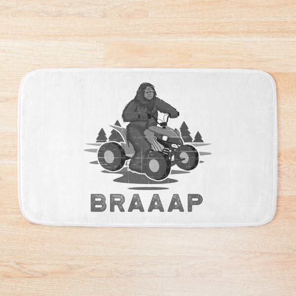 Item preview, Bigfoot ATV Quad Biker Four Wheeler Winter Sports Mountain BRAAAP Gray designed and sold by Rabbitti.