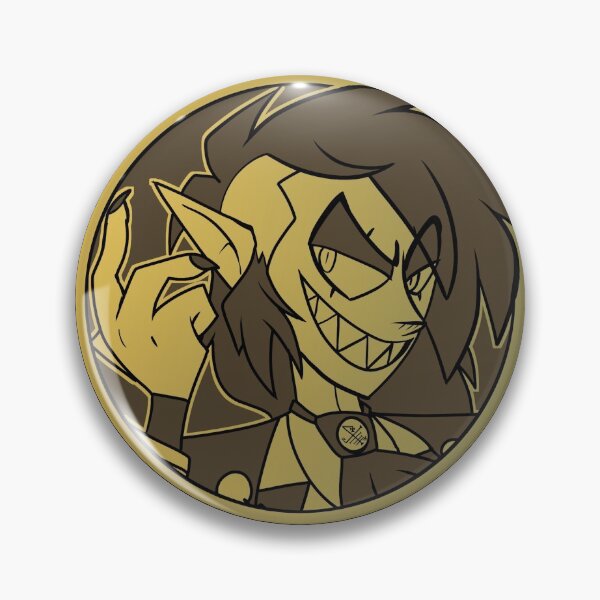 Item preview, Dark Angel - Damien Mephistopheles Morningstar Button Pin designed and sold by NeonStreaks.