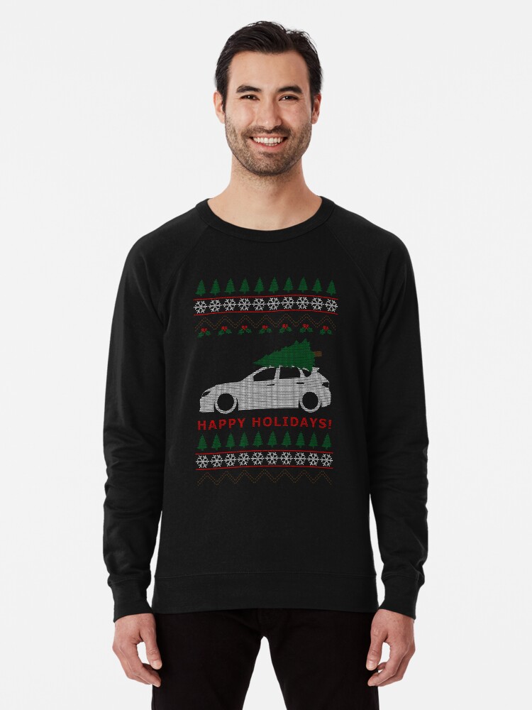 WRX STI Hatch Ugly Christmas Sweater Lightweight Sweatshirt