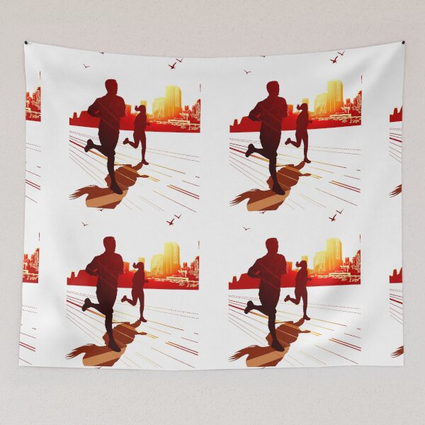 Item preview,  Design of a couple jogging on street designed and sold by VIVEK KUMAR RAI.