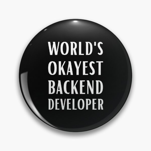 Item preview, World's Okayest Backend Developer designed and sold by Valuential.