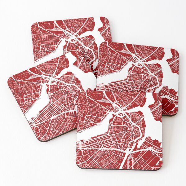 Item preview, Boston, Massachusetts, City Map - Red designed and sold by helloadventure.