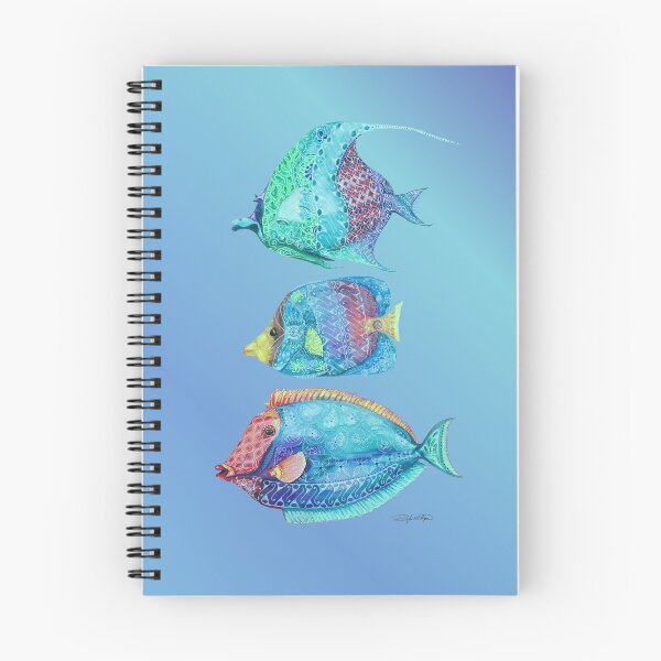Item preview, Multicolor Rainbow Fish Trio Gradient designed and sold by batikandesigns.