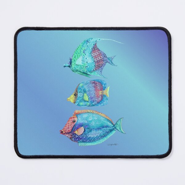 Item preview, Multicolor Rainbow Fish Trio Gradient designed and sold by batikandesigns.