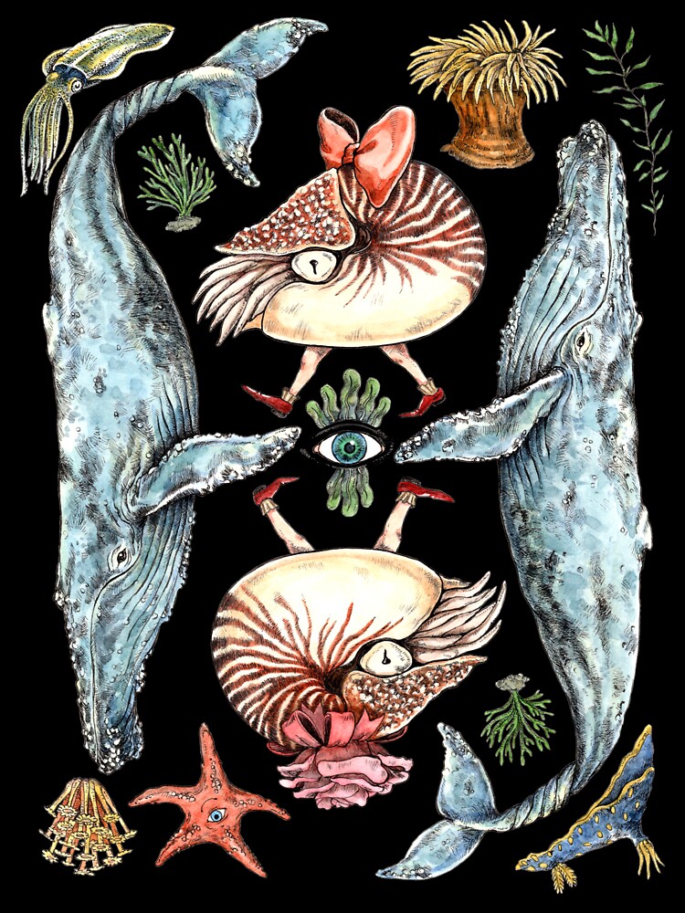 Thumbnail 7 of 7, Oversized T-Shirt, The sea members designed and sold by KiyomiInoue.
