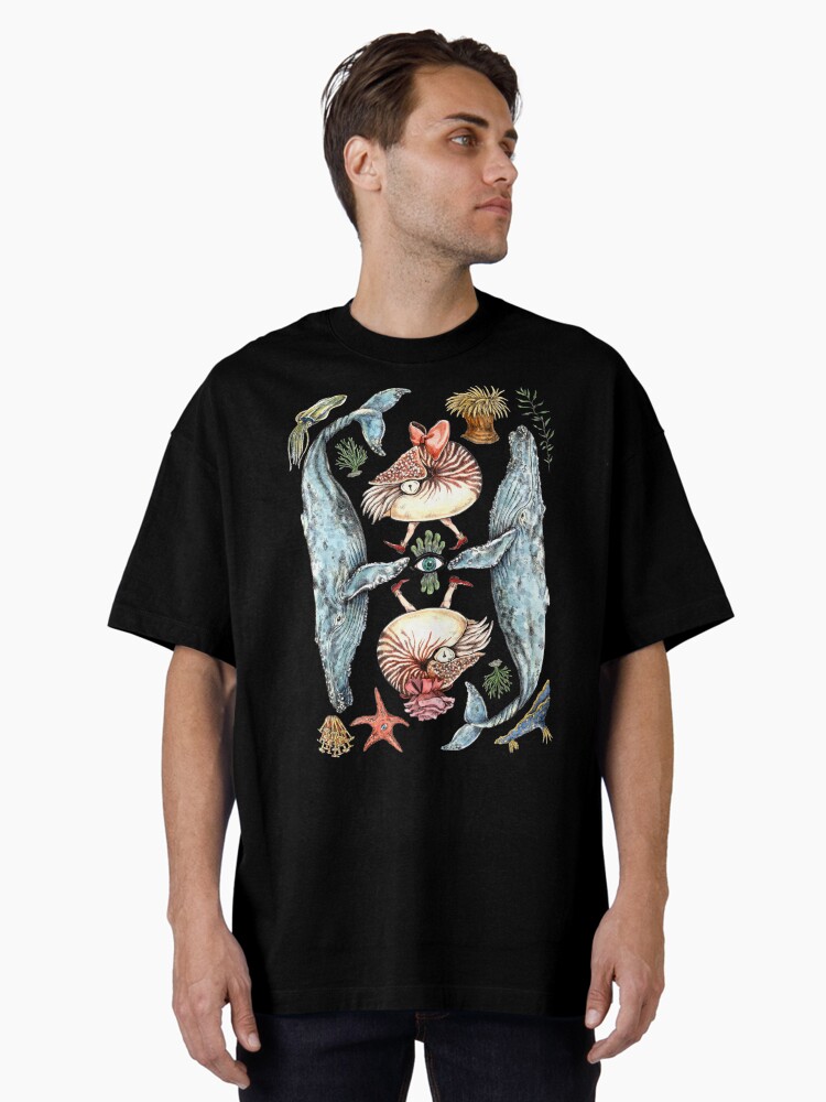 Thumbnail 2 of 7, Oversized T-Shirt, The sea members designed and sold by KiyomiInoue.