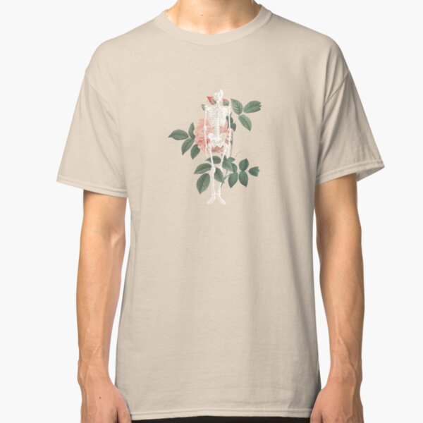 Skeleton Vintage Floral Print Classic T-Shirt