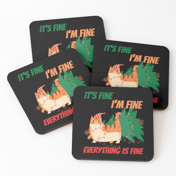 Item preview, Im Fine Everything Is Fine Christmas designed and sold by reka88.