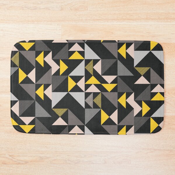 Item preview, Retro Triangle in Yellow Grey and Pink designed and sold by ArlacV.