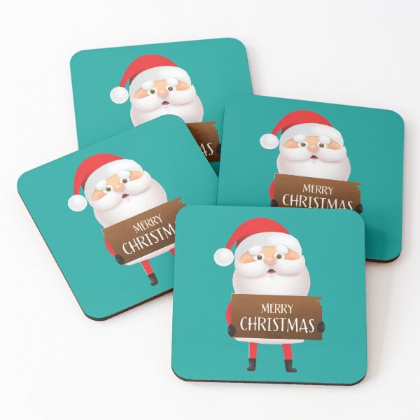 Item preview, Santa Claus Holding Merry Christmas Banner designed and sold by Boss of Art.