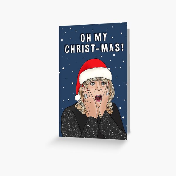 Item preview, Pam 'oh my christ' christmas card designed and sold by Swish & Scribble.