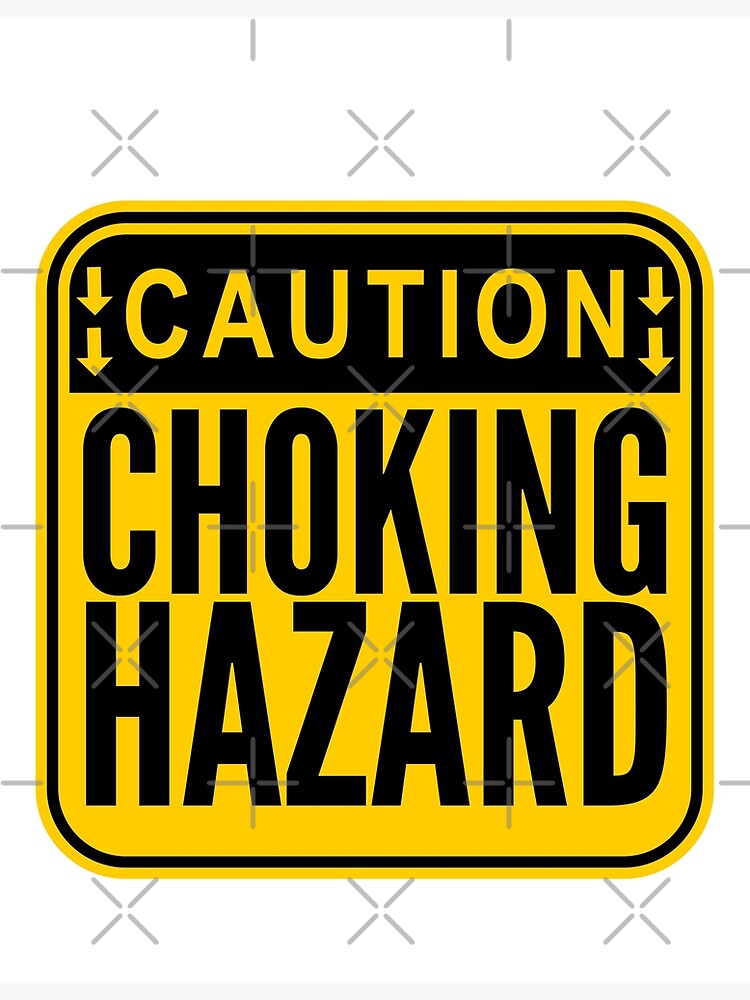 Men's Fun Personality ' Choking Hazard ' Warning Sign - Temu