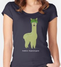 Zombie Alpacalypse Women's Fitted Scoop T-Shirt