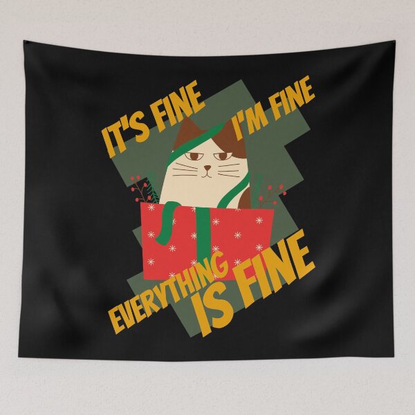 Item preview, Im Fine Everything Is Fine Christmas designed and sold by reka88.