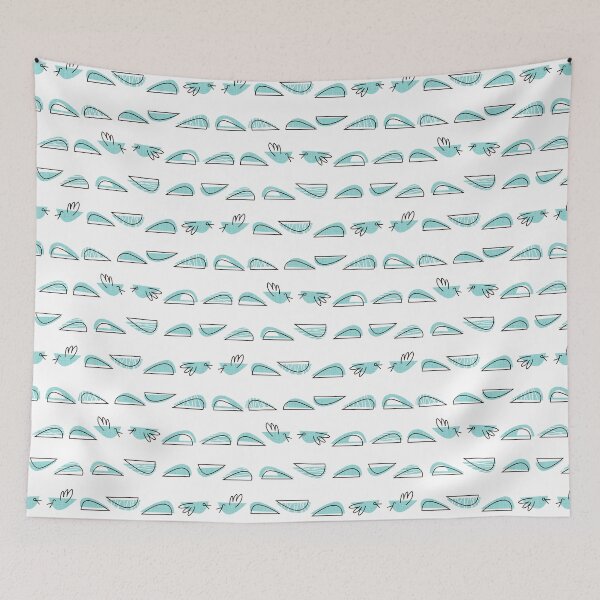 Item preview, MCM - Leaves and Birds - Stripes Montecarlo designed and sold by miavaldez.