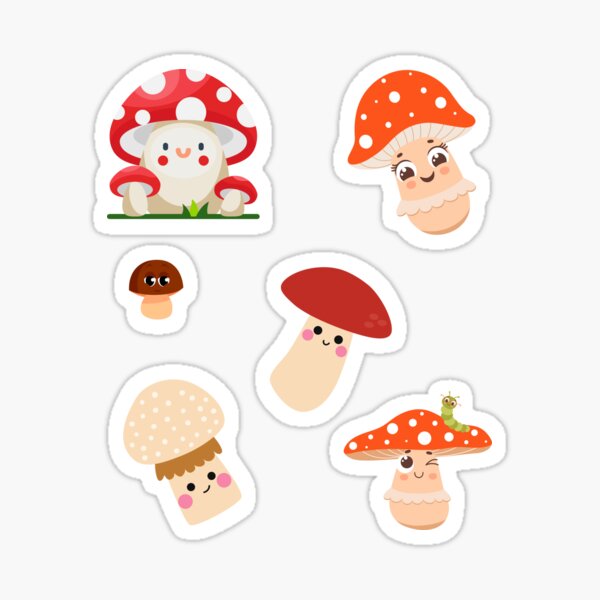 Cute Mushroom stickerspack Sticker