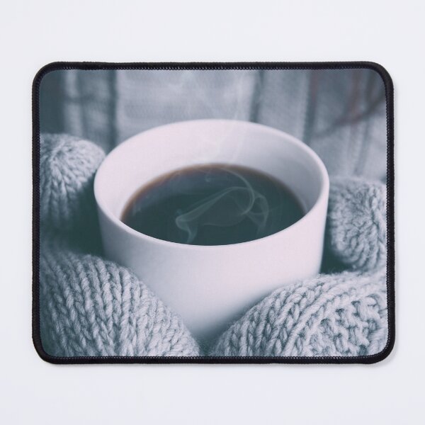 Item preview, Una persona con guantes sosteniendo una taza de café caliente. designed and sold by DECORBS.
