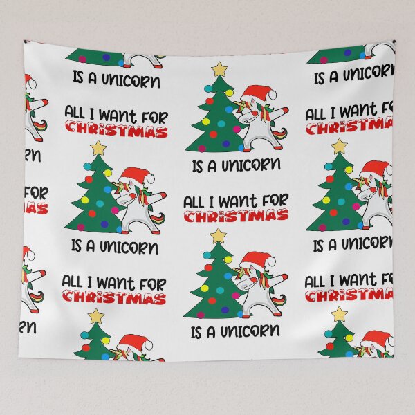 Item preview, All I Want For Christmas Is A Unicorn, Christmascorn designed and sold by SportyDogShop.