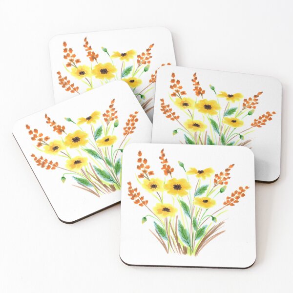 Item preview, I love yellow cosmos flowers, they will take over your garden in the most gorgeous way! They self seed, so before you know it, their golden yellow blooms will be popping up all over your yard. designed and sold by artbyrosse.