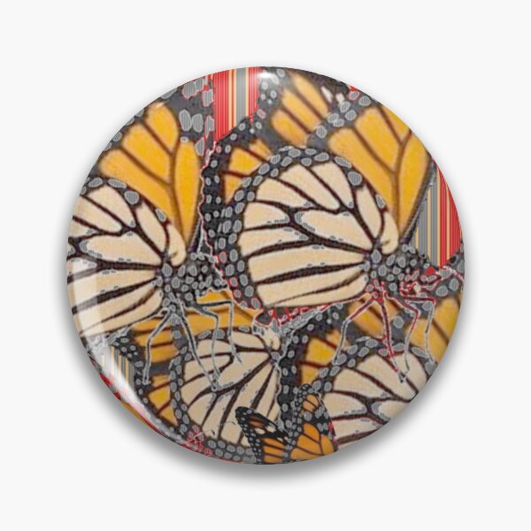 Item preview, RED-GREY PATTERNED MONARCH STYLE ABSTRACT ART designed and sold by sharlesart.