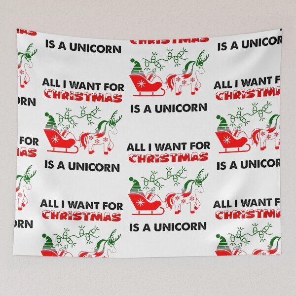 Item preview, All I Want For Christmas Is A Unicorn, Christmascorn designed and sold by SportyDogShop.