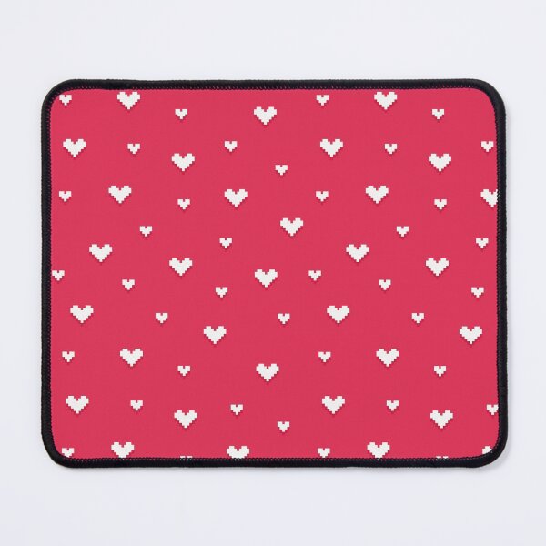 Item preview, Mini pixel hearts in Red and White designed and sold by Daisy Beatrice.