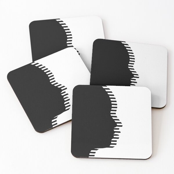 Item preview, Black and White Stripes Transition Silhouette Profile Op Art designed and sold by hyproinc.