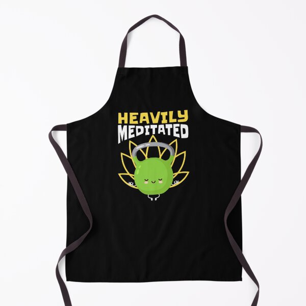 Item preview, Heavily Meditated, Funny Kettlebell Namaste Yoga designed and sold by Maria Garcia.