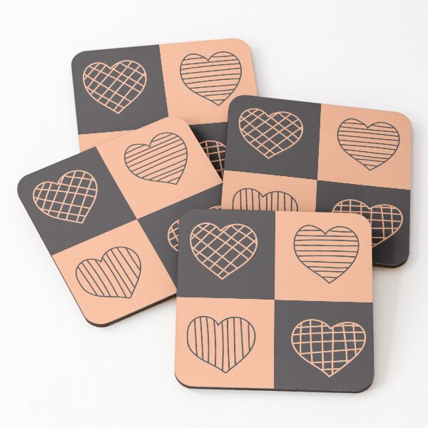 Item preview, Hearts. Dark brown and Brick color designed and sold by trendingatees.