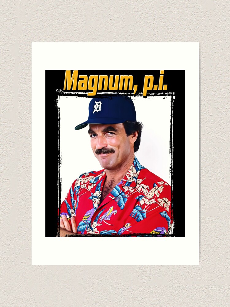 Tom Selleck wears Detroit Tigers baseball hat as Magnum 8x10 inch photo