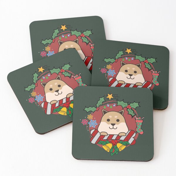 Item preview, Christmas Candy Bone Shiba Inu  designed and sold by SYNTASTIC.