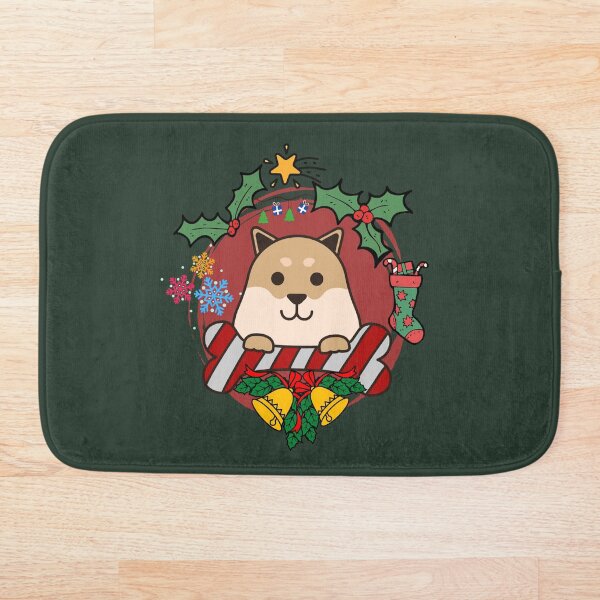 Item preview, Hueso de caramelo navideño Shiba Inu designed and sold by SYNTASTIC.